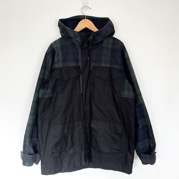 Nike Men’s 330 British Millerain Destroyer Windrunner Tartan Plaid Wax Coated Zi - Picture 1 of 14